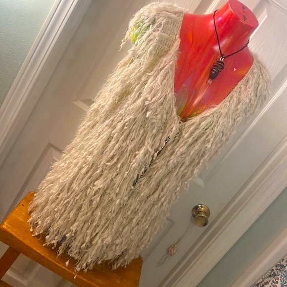 JODIFL Boho Hippie Viking Shaggy Knit Vest - Picture 10 of 15